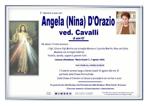 Angela (Nina) D'Orazio, ved. Cavalli Angela (Nina) D'Orazio, ved. Cavalli