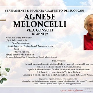 Agnese Meloncelli, ved. Consoli