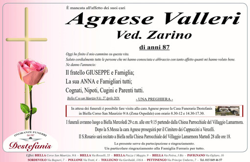 Agnese Valleri, ved. Zarino