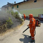 Netro, fiamme a pochi passi da case e serbatoi di GPL Netro, fiamme a pochi passi da case e serbatoi di GPL