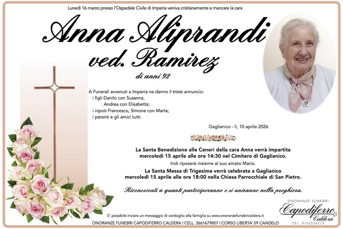 Anna Aliprandi, ved. Ramirez