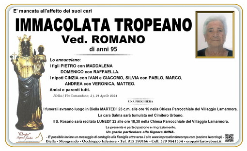 Immacolata Tropeano, ved. Romano