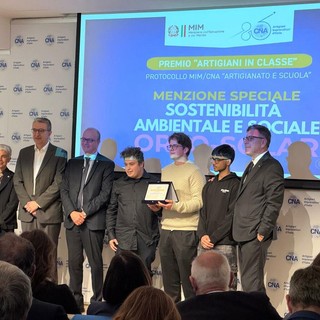 “Artigiani in classe”, menzione nazionale per l'IIS Gae Aulenti
