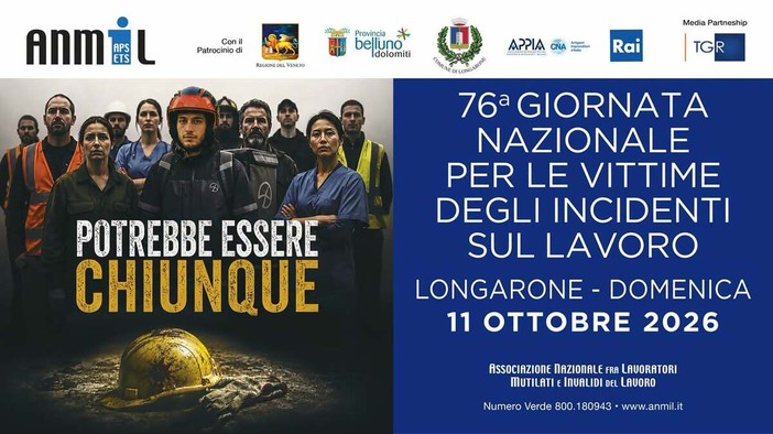 11 ottobre, Anmil celebra la 76ª Giornata Nazionale per le Vittime degli Incidenti sul Lavoro 11 ottobre, Anmil celebra la 76ª Giornata Nazionale per le Vittime degli Incidenti sul Lavoro
