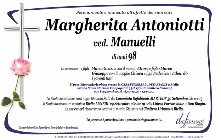 Margherita Antoniotti ved. Manuelli