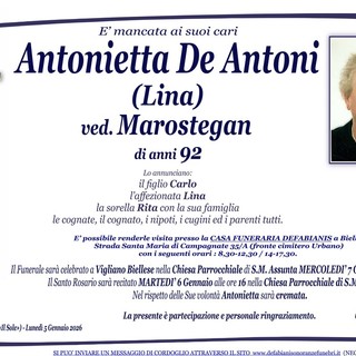 Antonietta De Antoni (Lina), ved. Marostegan