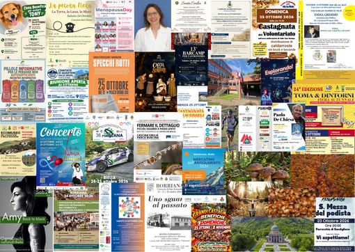 Tante cose da fare nel we del 23, 24 e 25 ottobre Tante cose da fare nel we del 23, 24 e 25 ottobre