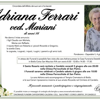 Adriana Ferrari, ved. Mariani