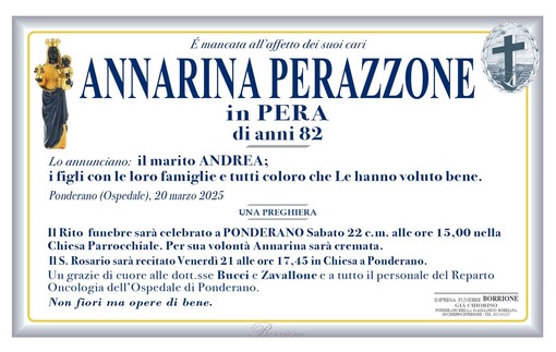 Annarina Perazzone in Pera Annarina Perazzone in Pera