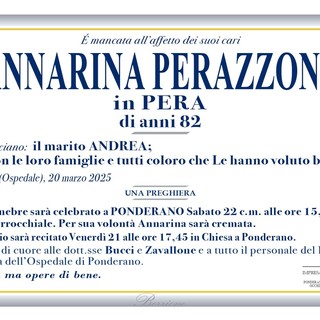 Annarina Perazzone in Pera Annarina Perazzone in Pera