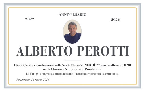 Alberto Perotti - Anniversario