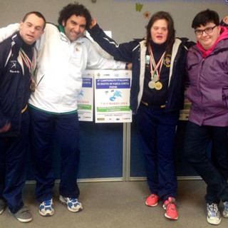 Nicole Orlando, Riccardo Bora, Gloria Magnani e il tecnico Bruno Piccolo Nicole Orlando, Riccardo Bora, Gloria Magnani e il tecnico Bruno Piccolo