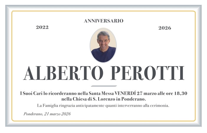 Alberto Perotti - Anniversario