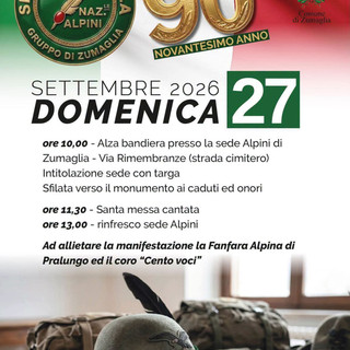 Zumaglia, il Gruppo Alpini celebra 90 anni: domenica la cerimonia
