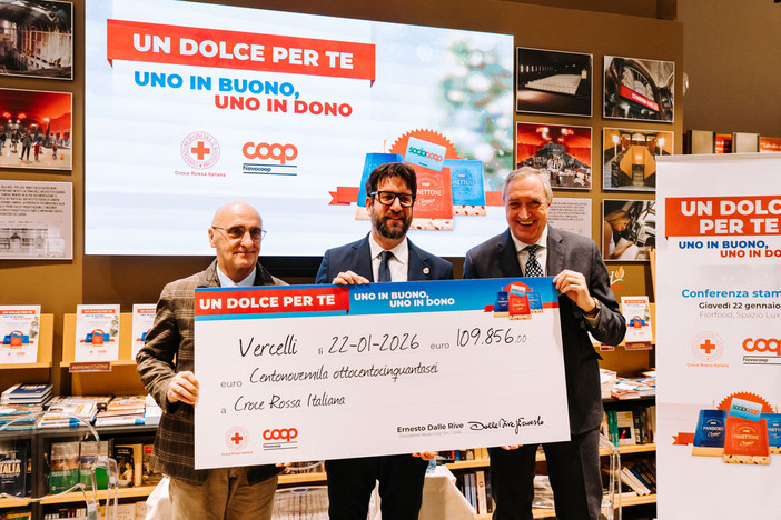 Con “Un dolce per te, uno in buono, uno in dono” Nova Coop dona oltre 109 mila euro alla Croce Rossa del Piemonte