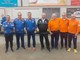 In maglia blu la terna Valle Elvo vincitrice a Buronzo - Foto Federbocce In maglia blu la terna Valle Elvo vincitrice a Buronzo - Foto Federbocce