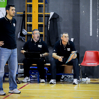 Lo staff tecnico del Biella Volley (Foto Corrado Sartini)
