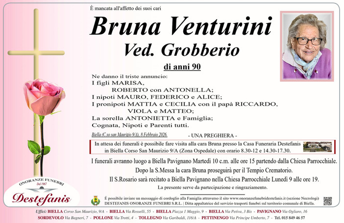 Bruna Venturini, ved. Grobberio