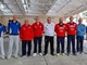 Riva e Mercandino, primi in maglia rossa da sinistra, qualificati al campionato italiano - Foto Federbocce