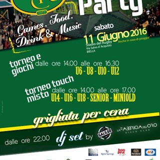 Il Biella Rugby organizza la grande festa di fine stagione
