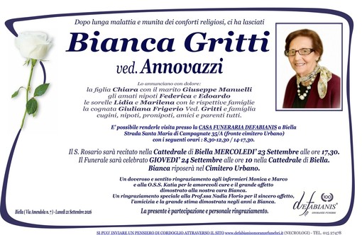 Bianca Gritti, ved. Annovazzi