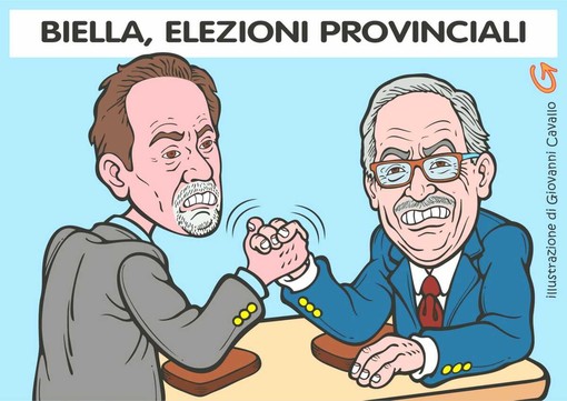 Provincia di Biella, ore di attesa per lo scrutinio: sfida aperta fra Gelone e Ramella Pralungo - Illustrazione di Giovanni Cavallo