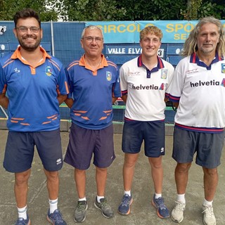 In maglia azzurra Roberto Cagna e Massimo Girelli - Foto Federbocce