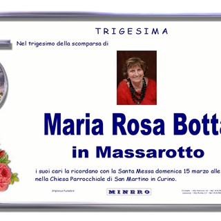 Maria Rosa Botta in Massarotto, trigesima