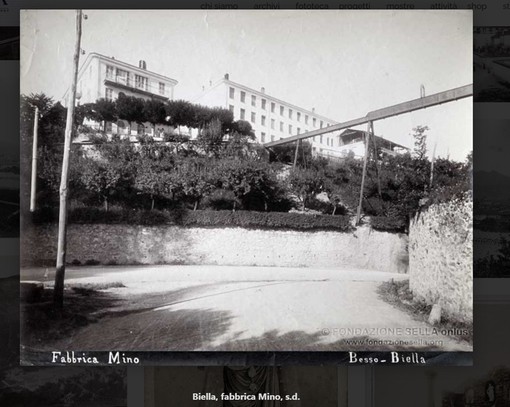 Vallemosso nelle foto d'archivio: la fabbrica Mino nel 1800 - Copyright Fondazione Sella 2026
