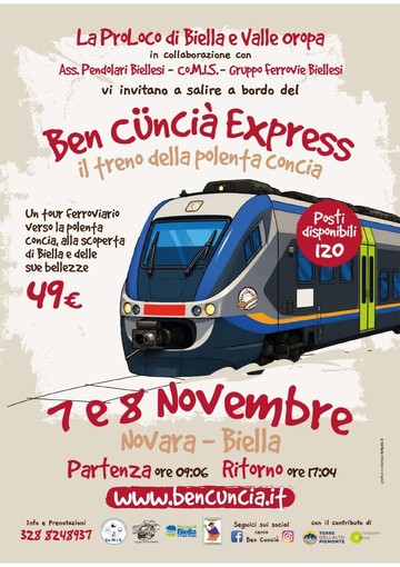Da Novara a Biella, torna il Ben Cuncià Express Da Novara a Biella, torna il Ben Cuncià Express