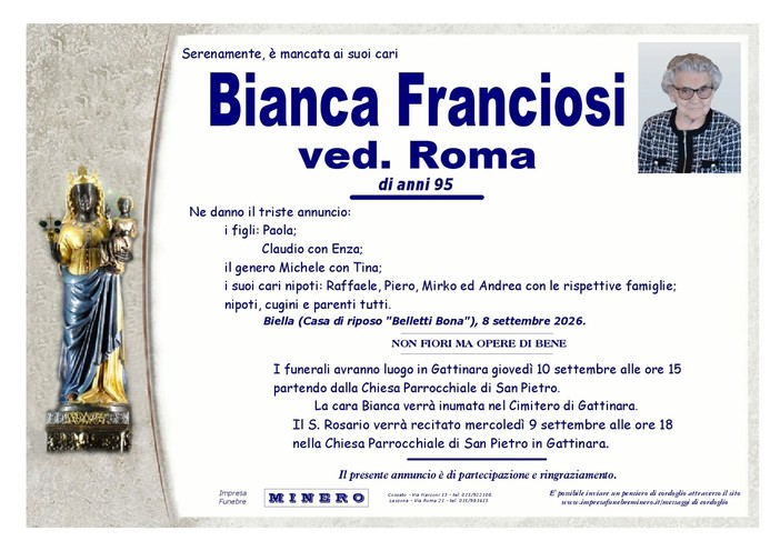 Bianca Franciosi, ved. Roma