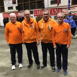La quadretta Burcina Martinotti, Schiapparelli, Baratella, Pomini - Foto Federbocce