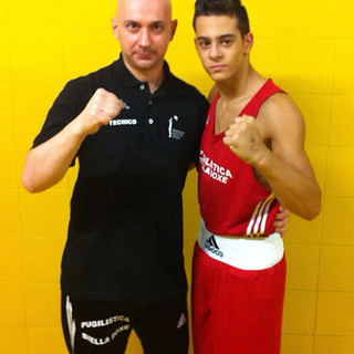 Alessio Ghirardi con il tecnico Andrea Berto