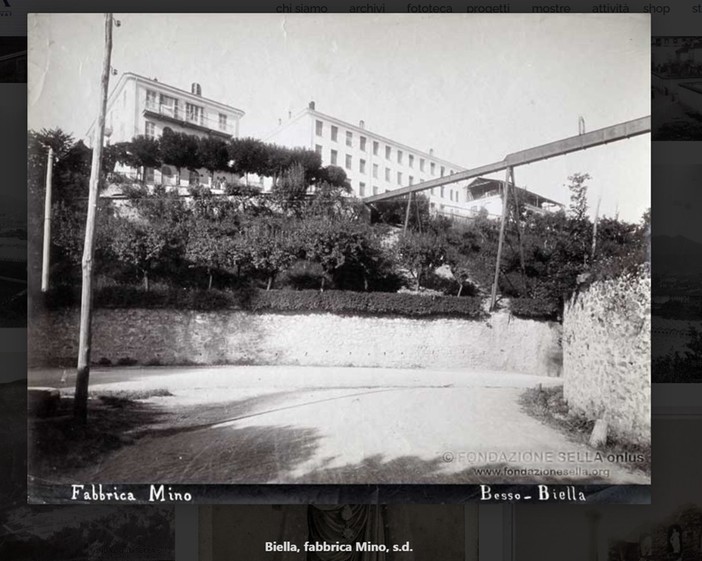 Vallemosso nelle foto d'archivio: la fabbrica Mino nel 1800 - Copyright Fondazione Sella 2026