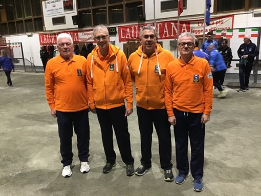 La quadretta Burcina Martinotti, Schiapparelli, Baratella, Pomini - Foto Federbocce