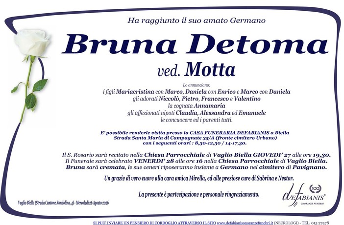 Bruna Detoma, ved. Motta