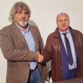 Da sinistra, il nuovo allenatore bianconero Maurizio Braghin e il presidente Vittorio Bellosta Da sinistra, il nuovo allenatore bianconero Maurizio Braghin e il presidente Vittorio Bellosta