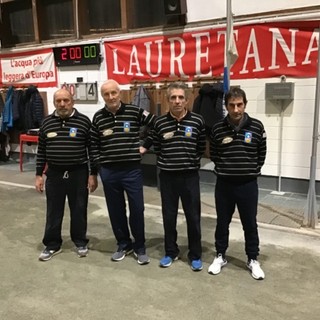 La quadretta Barbera Audis, Bracco, Fino, Lacognata di Piatto Sport, stasera in semifinale contro Valdengo - Foto Federbocce La quadretta Barbera Audis, Bracco, Fino, Lacognata di Piatto Sport, stasera in semifinale contro Valdengo - Foto Federbocce