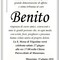Benito - Ringraziamenti Benito - Ringraziamenti