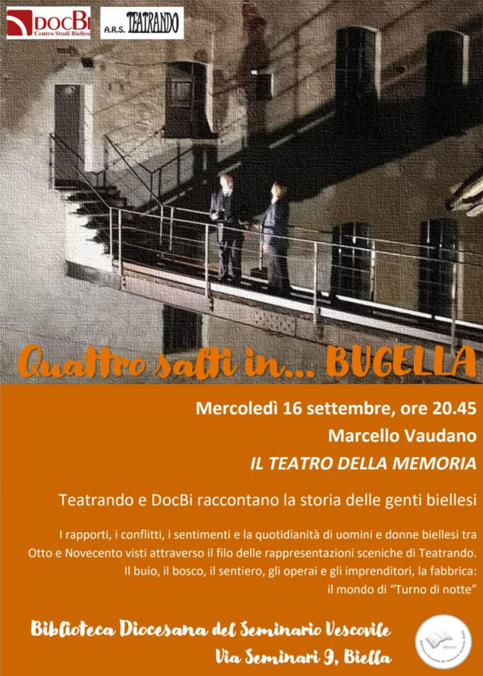 Biella, alla Biblioteca diocesana il terzo appuntamento di “Quattro salti in… Bugella” Biella, alla Biblioteca diocesana il terzo appuntamento di “Quattro salti in… Bugella”