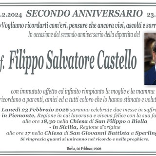Prof. Filippo Salvatore Castello - Secondo anniversario
