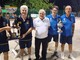 Bocce, Torrazzese (in maglia blu) e San Secondo Bennese (in maglia azzurra)  in trionfo a Valdengo - Foto Federbocce