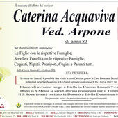 Caterina Acquaviva, ved. Arpone