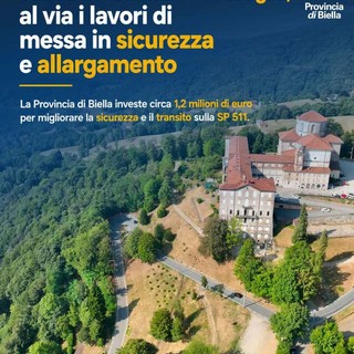 SP 511 del Santuario di Graglia, dal 24 agosto senso unico alternato