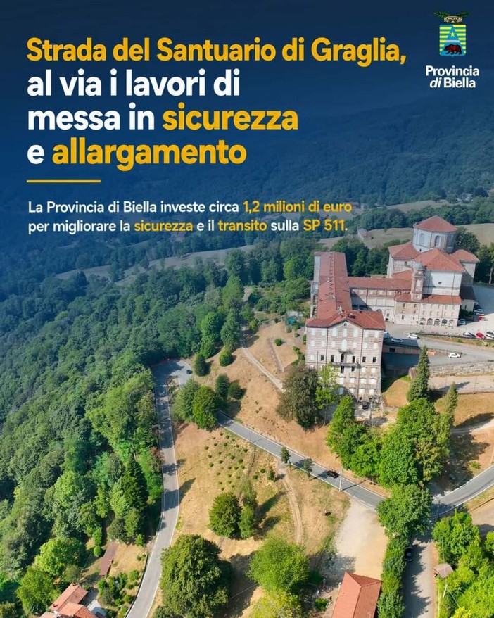 SP 511 del Santuario di Graglia, dal 24 agosto senso unico alternato SP 511 del Santuario di Graglia, dal 24 agosto senso unico alternato