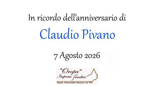 Claudio Pivano - Anniversario