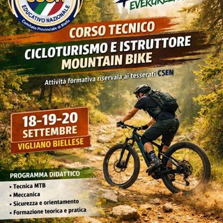 Mountain bike e cicloturismo, tre giorni di formazione dalla teoria alla pratica