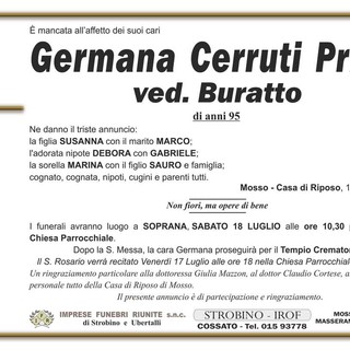 Germana Cerruti Prinzi, ved. Buratto