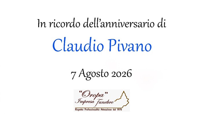 Claudio Pivano - Anniversario