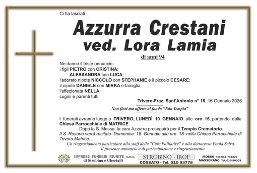 Azzurra Crestani, ved. Lora Lamia